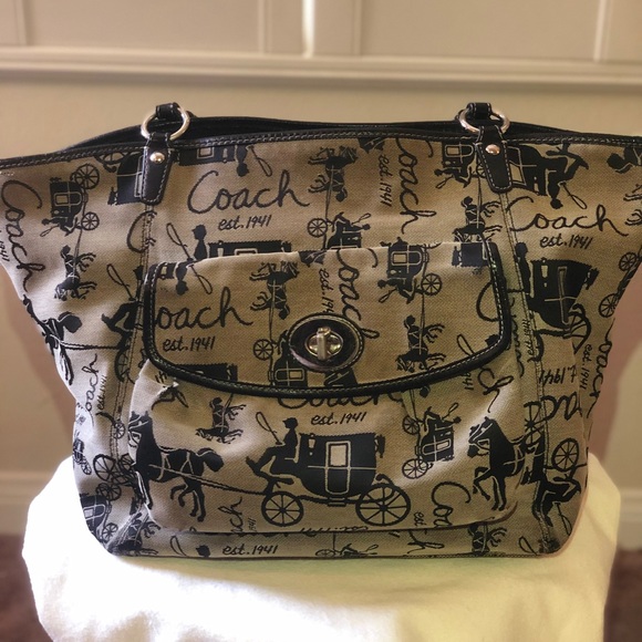 Coach Handbags - COACH Signature Horse Carriage Jacquard Bag Coach Handbags - COACH Signature Horse Carriage Jacquard Bag
